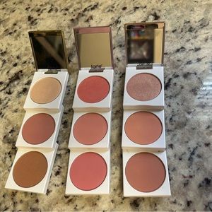 TARTE Amazonian Clay BLUSH BRONZER HIGHLIGHTER Palette Trio Set Lot Holiday